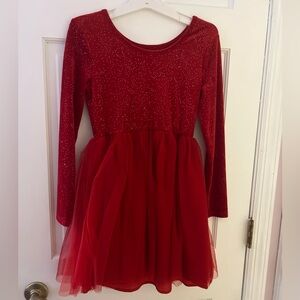 Cat & Jack Glittery Red Dress